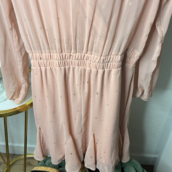 MI AMI PEACH CHIFFON DRESS - Picture 7 of 8